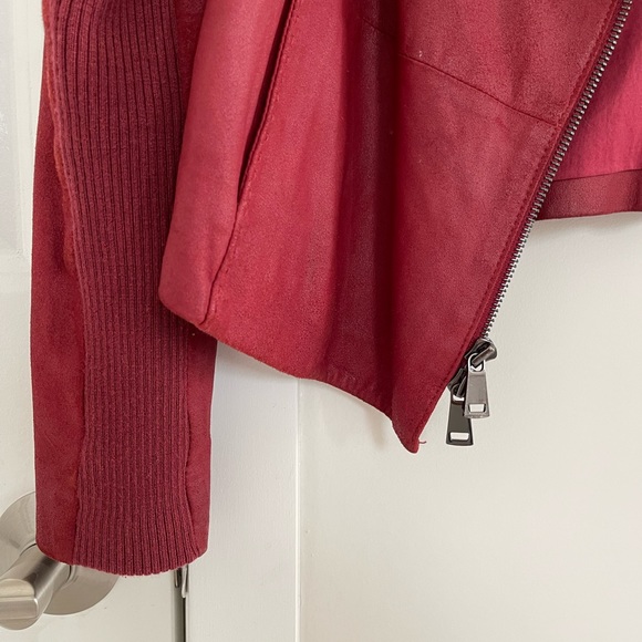 VINCE Red Leather Jacket - Picture 5 of 17